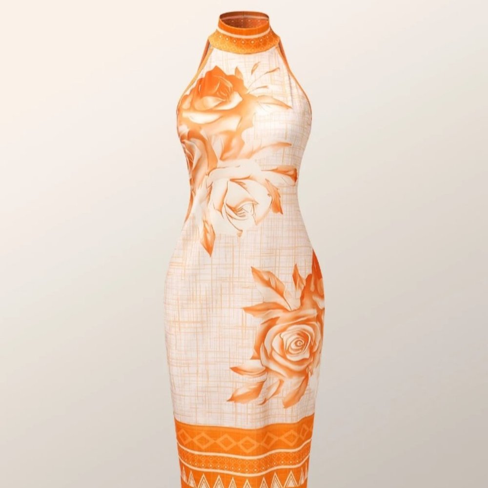 SUMMER HALTER DRESS